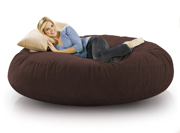 DOLPHIN FATBOY BEAN BAG ROUND BROWN-FILLED(with Beans)