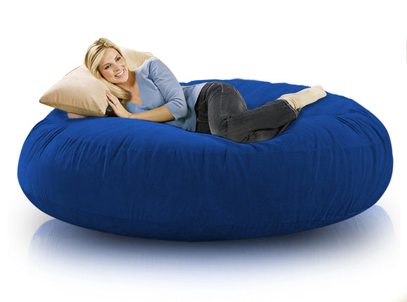 DOLPHIN FATBOY BEAN BAG ROUND R.BLUE-FILLED(with Beans)