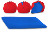 DOLPHIN FATBOY Bean Bag with Multi Use-Red/R.Blue-FILLED(with Beans)
