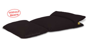 Dolphin Lounger-Fabric-Black-Covers (Without Beans)