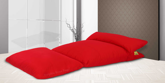 Dolphin Lounger-RED-Fabric-Filled (With Beans)
