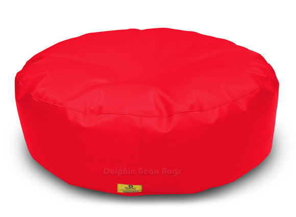 Dolphin Round Floor Cushions RED-Filled (With Beans)