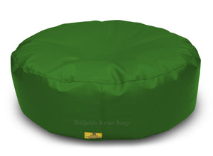 Dolphin Round Floor Cushions BOTTLE-GREEN-Filled (With Beans)