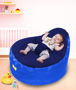 Dolphin Baby Holder Bean Bag N.Blue/R.Blue-Filled (With Beans)