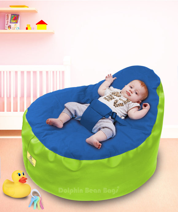 Dolphin Baby Holder Bean Bag F.Green/ROYAL -Filled (With Beans)