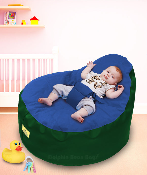 Dolphin Baby Holder Bean Bag B.Green/ROYAL -Filled (With Beans)