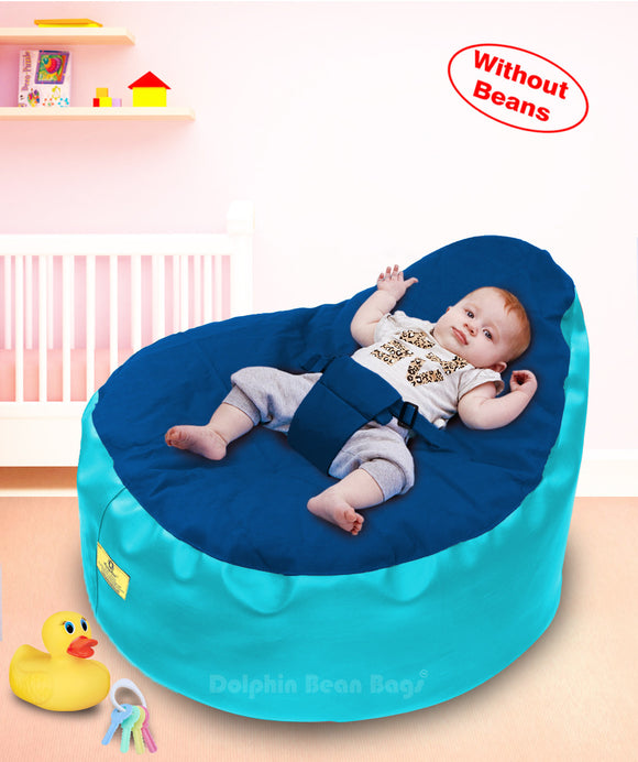 Dolphin Baby Holder Bean Bags Turquoise/R.Blue Cover (without Beans)