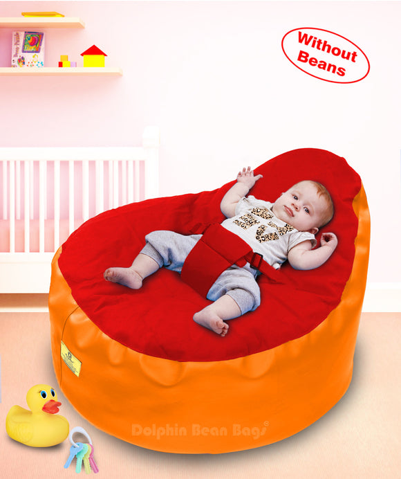 Dolphin Baby Holder Bean Bags Orange/Red Cover (without Beans)