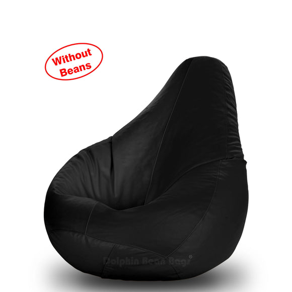 DOLPHIN M Regular BEAN BAG-BLACK-COVER (Without Beans)