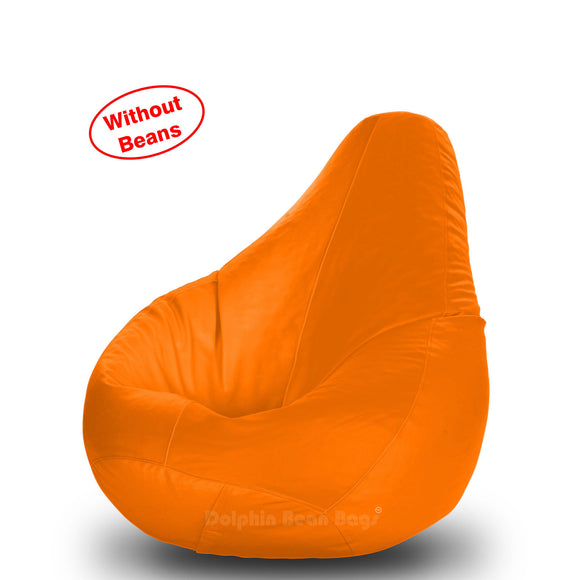 DOLPHIN M Regular BEAN BAG-Orange-COVER (Without Beans)