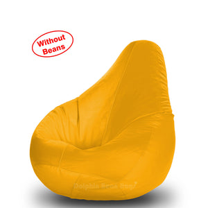 DOLPHIN M Regular BEAN BAG-Yellow-COVER (Without Beans)