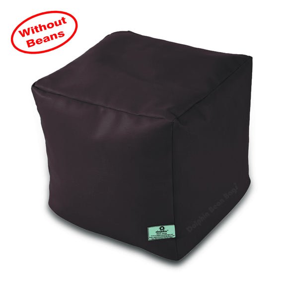 DOLPHIN SQUARE PUFFY BEAN BAG-BROWN-COVER (Without Beans)