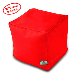DOLPHIN SQUARE PUFFY BEAN BAG-RED-COVER (Without Beans)