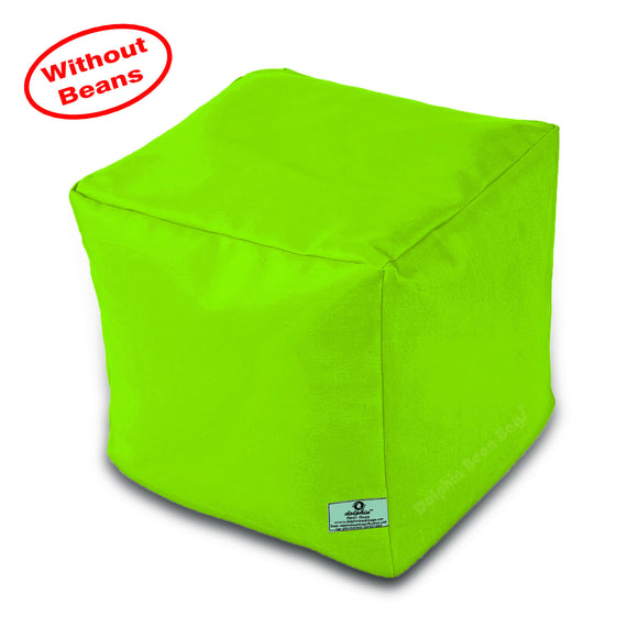 DOLPHIN SQUARE PUFFY BEAN BAG-F.GREEN-COVER (Without Beans)