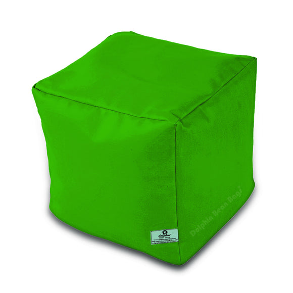 DOLPHIN SQUARE PUFFY BEAN BAG-BOTTLE.GREEN-FILLED (With Beans)