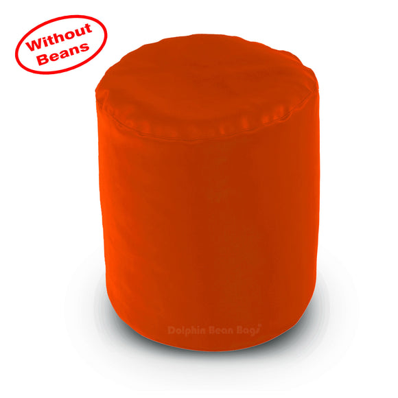 DOLPHIN ROUND PUFFY BEAN BAG-ORANGE COVER (Without Beans)
