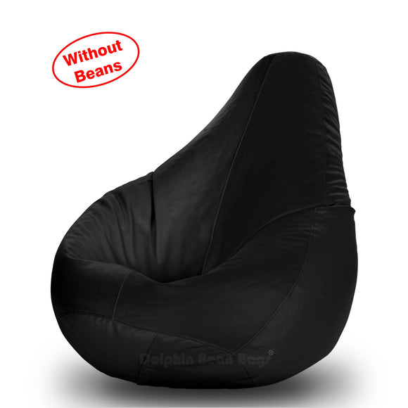 DOLPHIN S Regular BEAN BAG-BLACK-COVER (Without Beans)