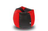 DOLPHIN M Regular BEAN BAG-Black/Red-COVER (Without Beans)