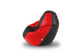 DOLPHIN M Regular BEAN BAG-Black/Red-COVER (Without Beans)