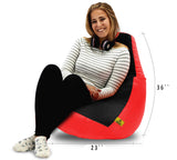 DOLPHIN XL BLACK & RED BEAN BAG-FILLED (With Beans)