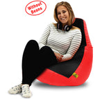 DOLPHIN XL BLACK&RED BEAN BAG-COVERS(Without Beans)