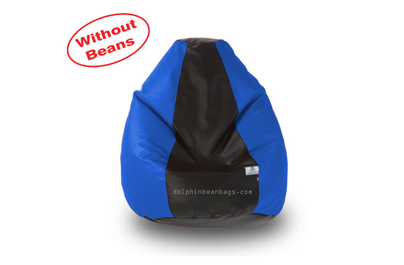DOLPHIN S Regular BEAN BAG-Black/R.Blue-COVER (Without Beans)