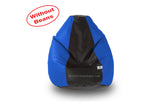 DOLPHIN M Regular BEAN BAG-Black/R.Blue-COVER (Without Beans)