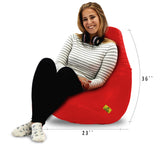 DOLPHIN XL BEAN BAG-RED - FILLED (With Beans)