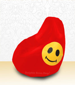DOLPHIN XL Bean Bag Red-Smiley-FILLED (with Beans)