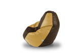 DOLPHIN L BEAN BAG-Brown/Beige-COVER (Without Beans)