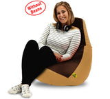 DOLPHIN XL BROWN&BEIGE BEAN BAG-COVERS(Without Beans)