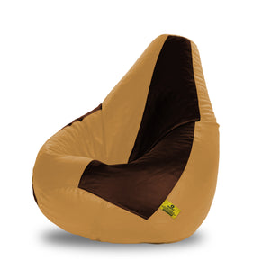 DOLPHIN XL BROWN&BEIGE BEAN BAG-FILLED(With Beans)
