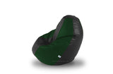 DOLPHIN M Regular BEAN BAG-Black/B.Green-COVER (Without Beans)