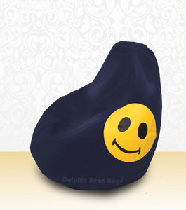 DOLPHIN XL Bean Bag N.Blue-Smiley-FILLED(with Beans)