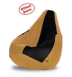 DOLPHIN XL BLACK&FAWN BEAN BAG-COVERS(Without Beans)