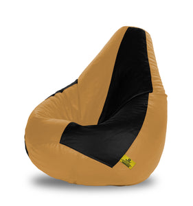 DOLPHIN XL BLACK&FAWN BEAN BAG-FILLED(With Beans)