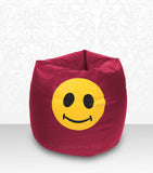 DOLPHIN XL Bean Bag Maroon-Smiley-FILLED (with Beans)