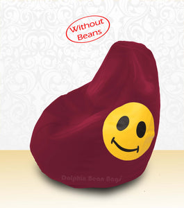 DOLPHIN XL Bean Bag Maroon-Smiley-COVERS(without Beans)
