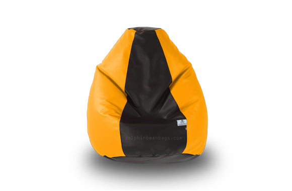 DOLPHIN L Black/Yellow BEAN BAG-FILLED(With Beans)