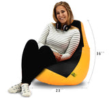 DOLPHIN XL BLACK&YELLOW BEAN BAG-FILLED(With Beans)