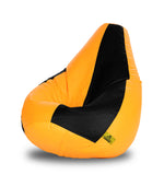 DOLPHIN XL BLACK&YELLOW BEAN BAG-FILLED(With Beans)