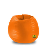 DOLPHIN XL BEAN BAG-Orange - Filled (With Beans)