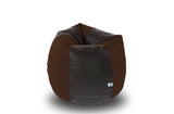 DOLPHIN S Regular BEAN BAG-Black/Brown-COVER (Without Beans)