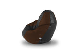DOLPHIN Original S BEAN BAG-Black/Brown-With Fillers/Beans