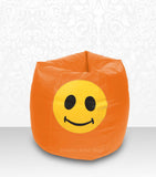 DOLPHIN XL Bean Bag Orange-Smiley-FILLED (with Beans)