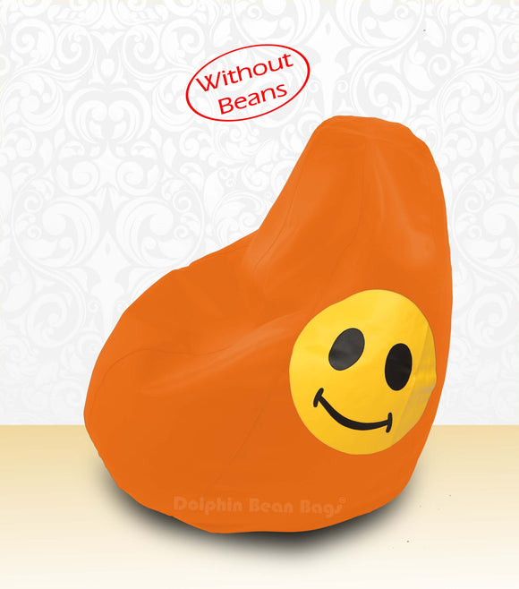 DOLPHIN XL Bean Bag Orange-Smiley-COVERS(without Beans)