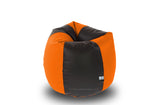 DOLPHIN L Black/Orange BEAN BAG-FILLED(With Beans)