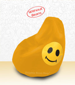 DOLPHIN XL Bean Bag Yellow-Smiley-COVERS(without Beans)