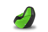 DOLPHIN Original S BEAN BAG-Black/F.Green-With Fillers/Beans