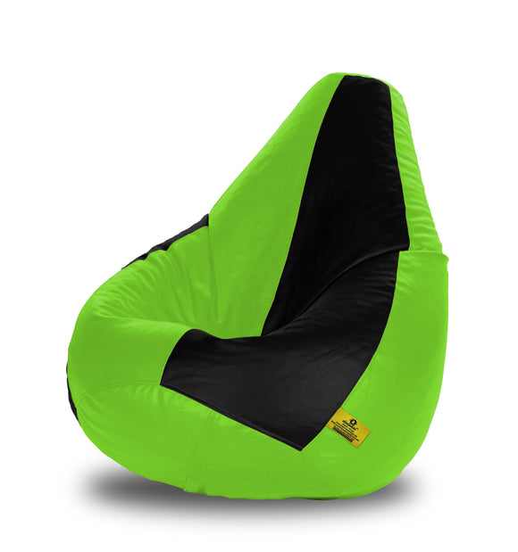 DOLPHIN XL BLACK&F.GREEN BEAN BAG-FILLED(With Beans)